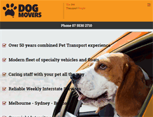 Tablet Screenshot of dogmovers.com.au